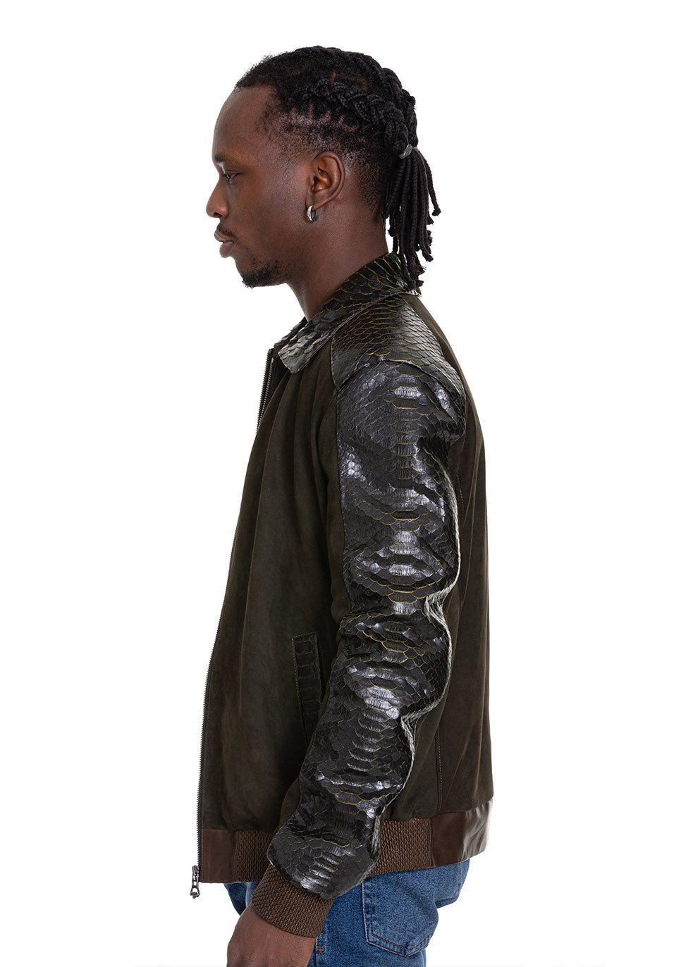 The Albendin Green Leather Men Jacket