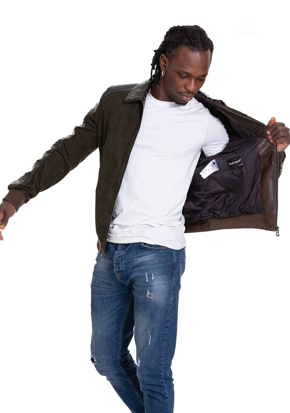 The Albendin Green Leather Men Jacket