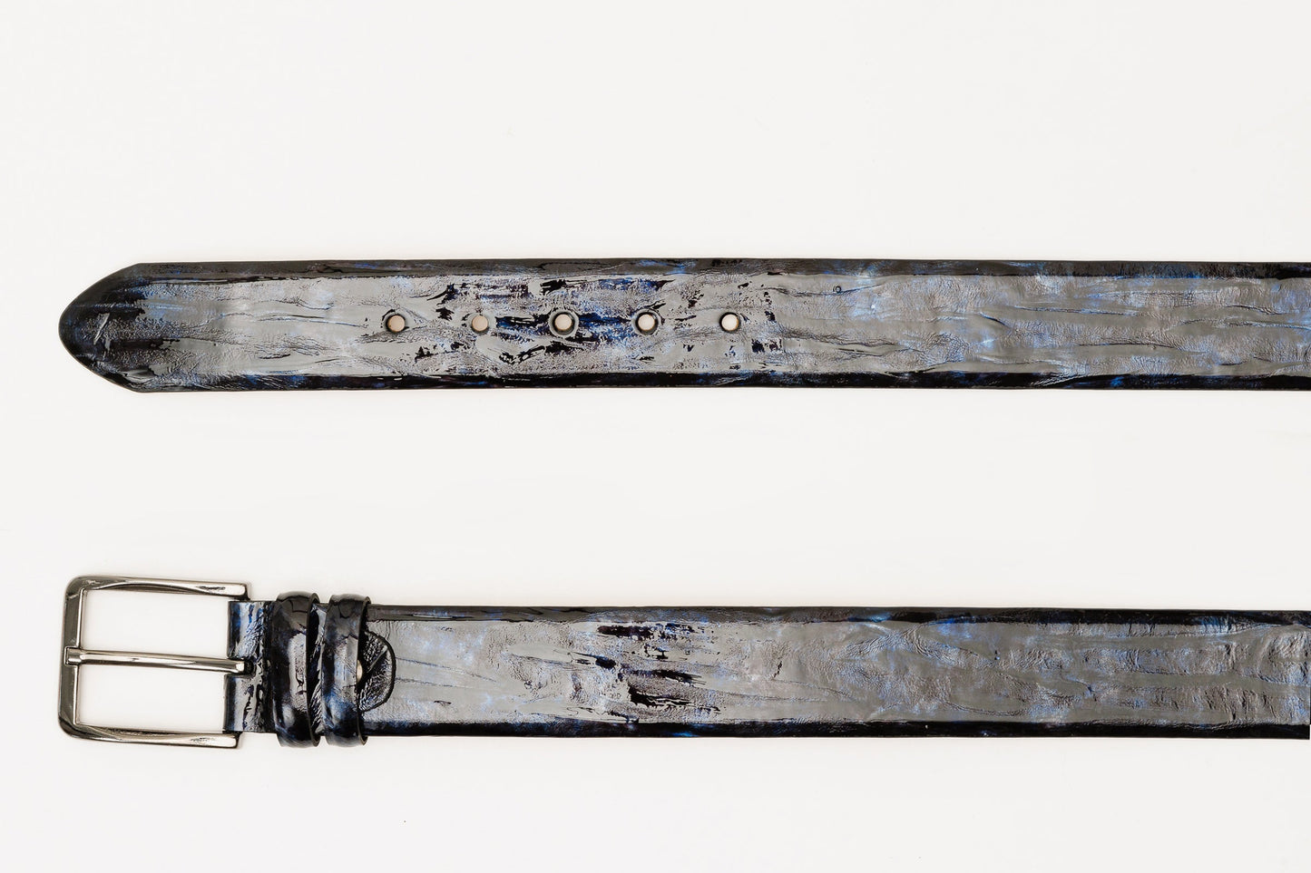 The Meoli Navy Color Calfskin Belt