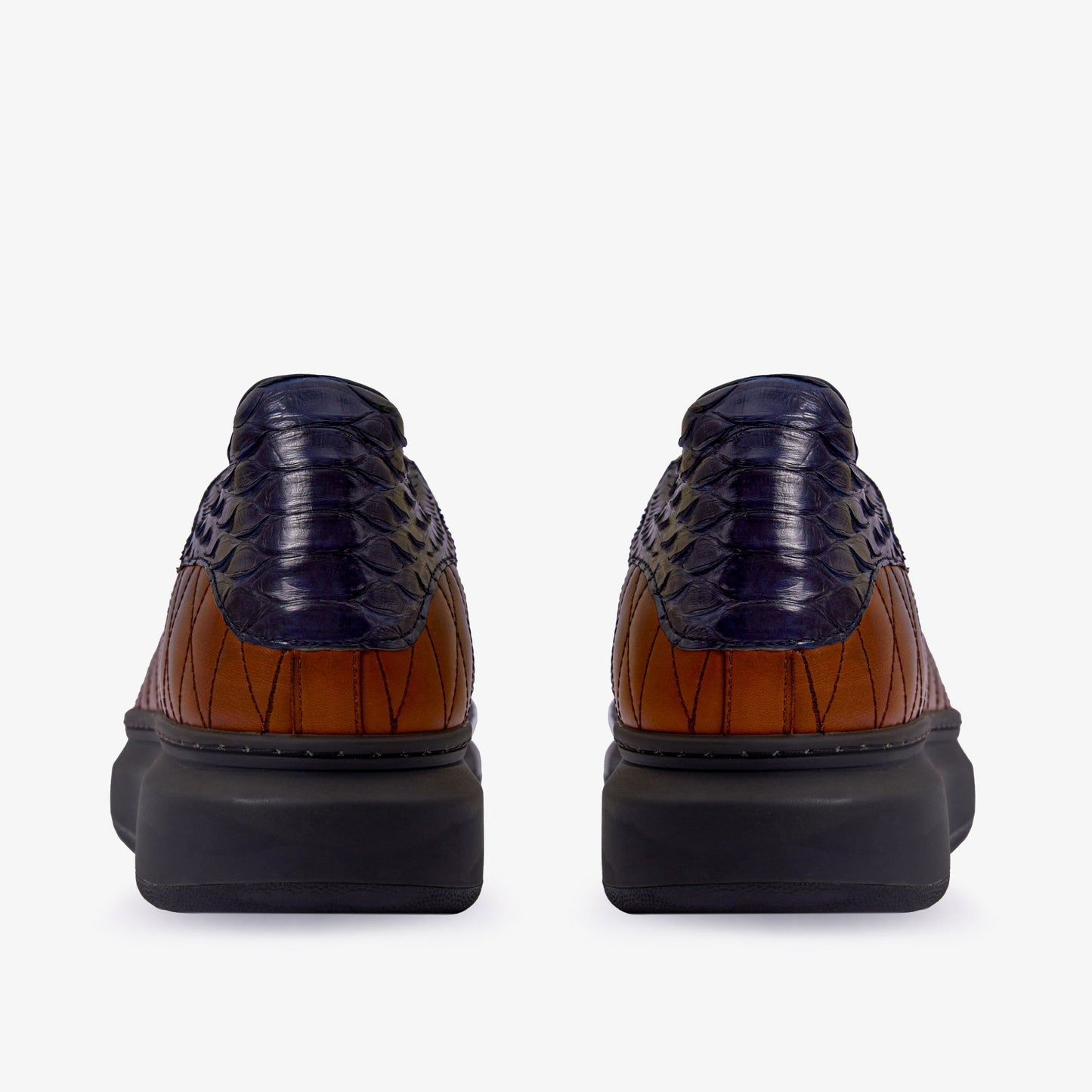 The Adler Pyht Snk Skin Tan & Navy Men Sneaker