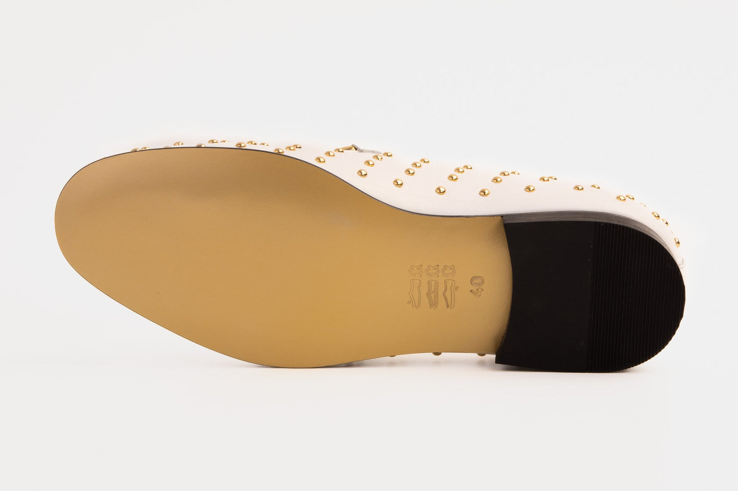 The Jupiter Shoe White Spike Leather Bit Dress Loafer Limited Edition Men Shoe