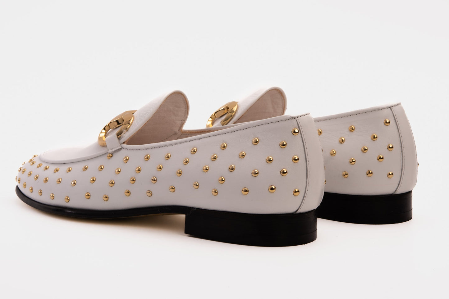 The Jupiter Shoe White Spike Leather Bit Dress Loafer Limited Edition Men Shoe