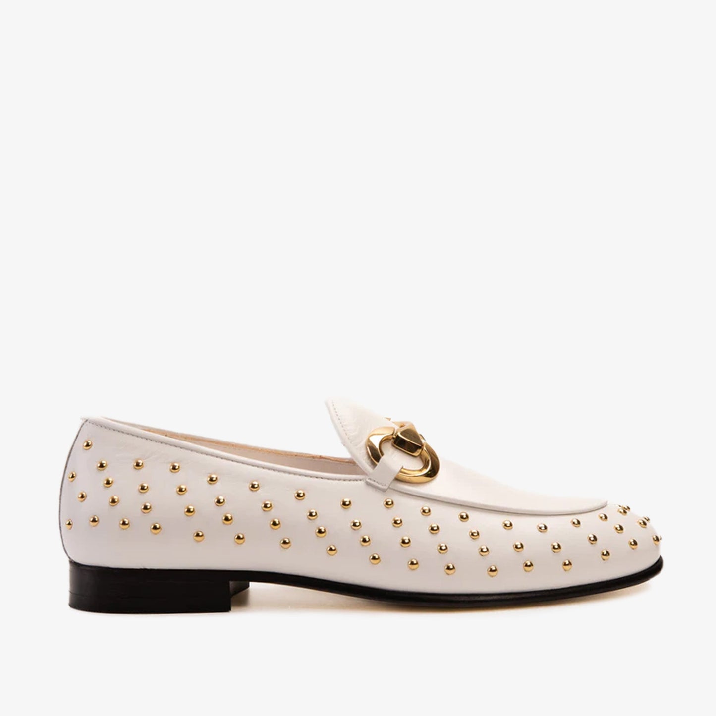 The Jupiter Shoe White Spike Leather Bit Dress Loafer Limited Edition Men Shoe