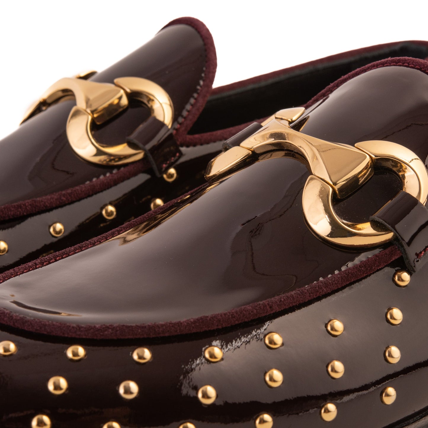 The Jupiter Shoe Burgundy Spike Leather Bit Dress Loafer Limited Edition Men Shoe