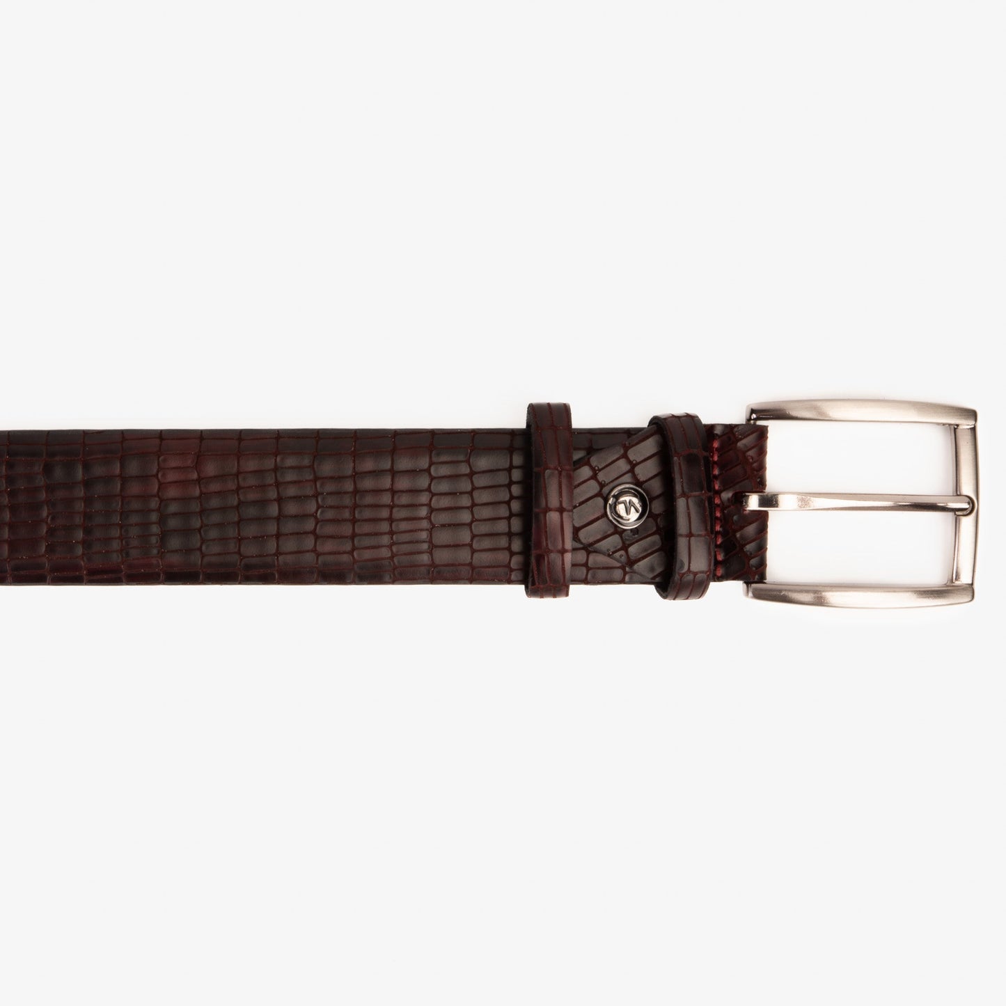 The Empire Burgundy Leather Belt