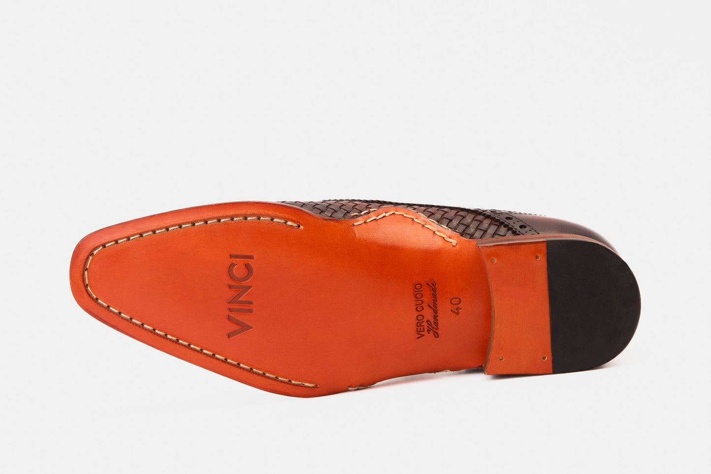 The Rolls Woven Tan Leather Single Monk Strap Handmade Men Shoe