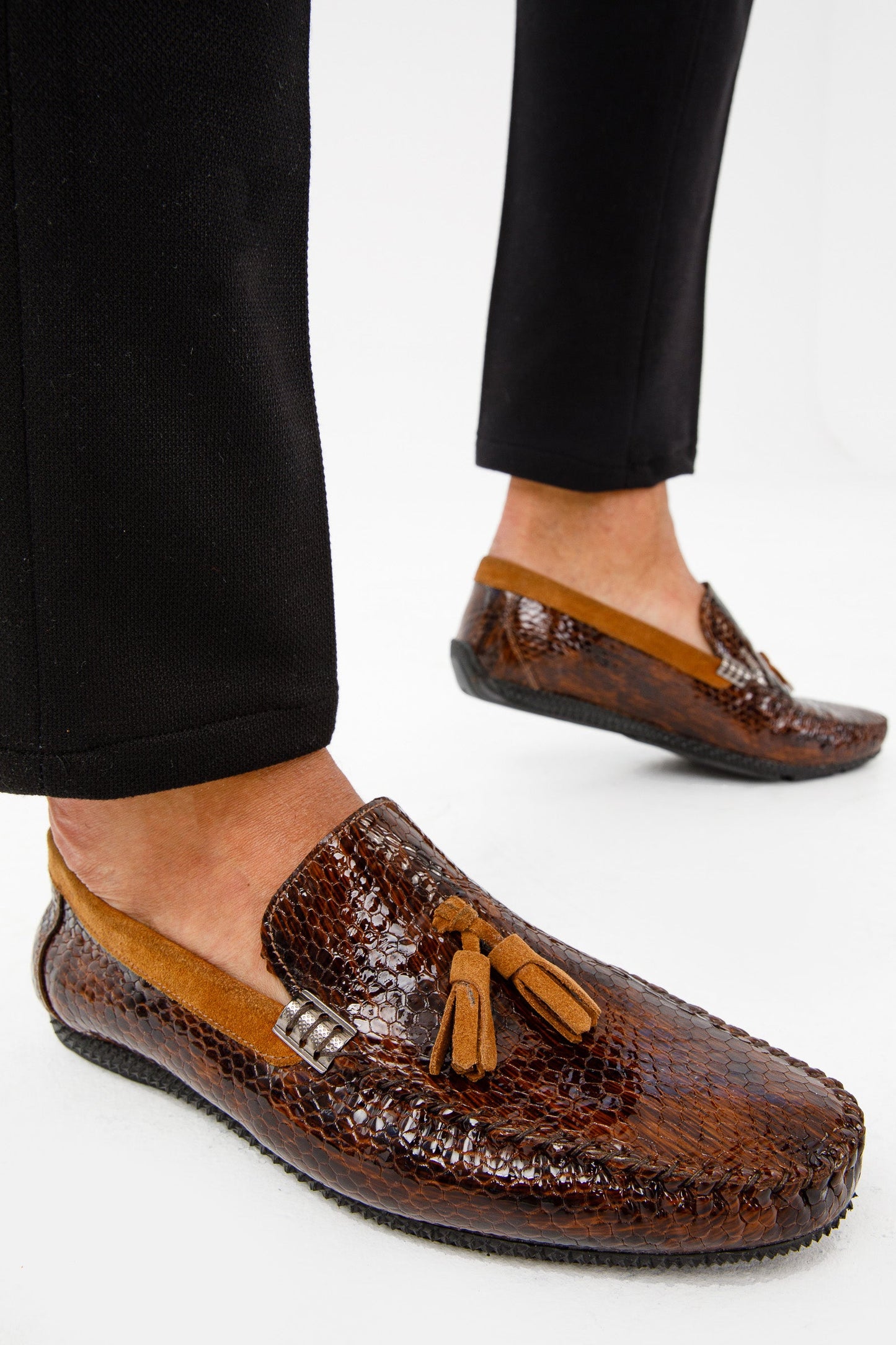 The Cordova Tan Patent Leather Tassel Loafer Men Shoe Final Sale!
