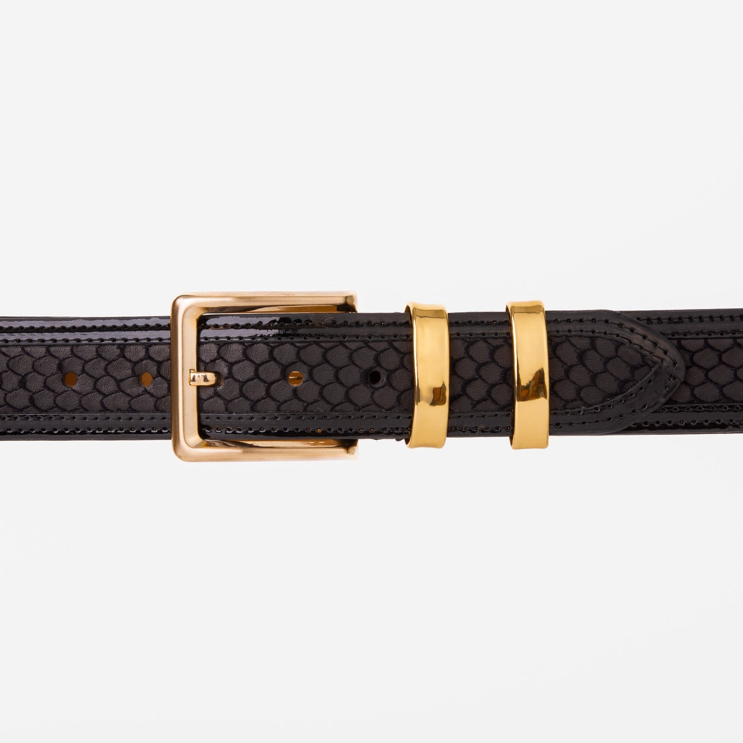 The Imperial Black Leather Belt