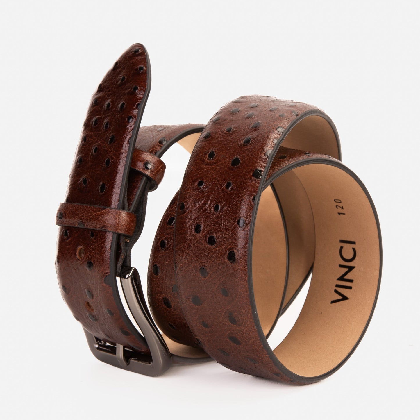 The Dallas Brown Calfskin Belt