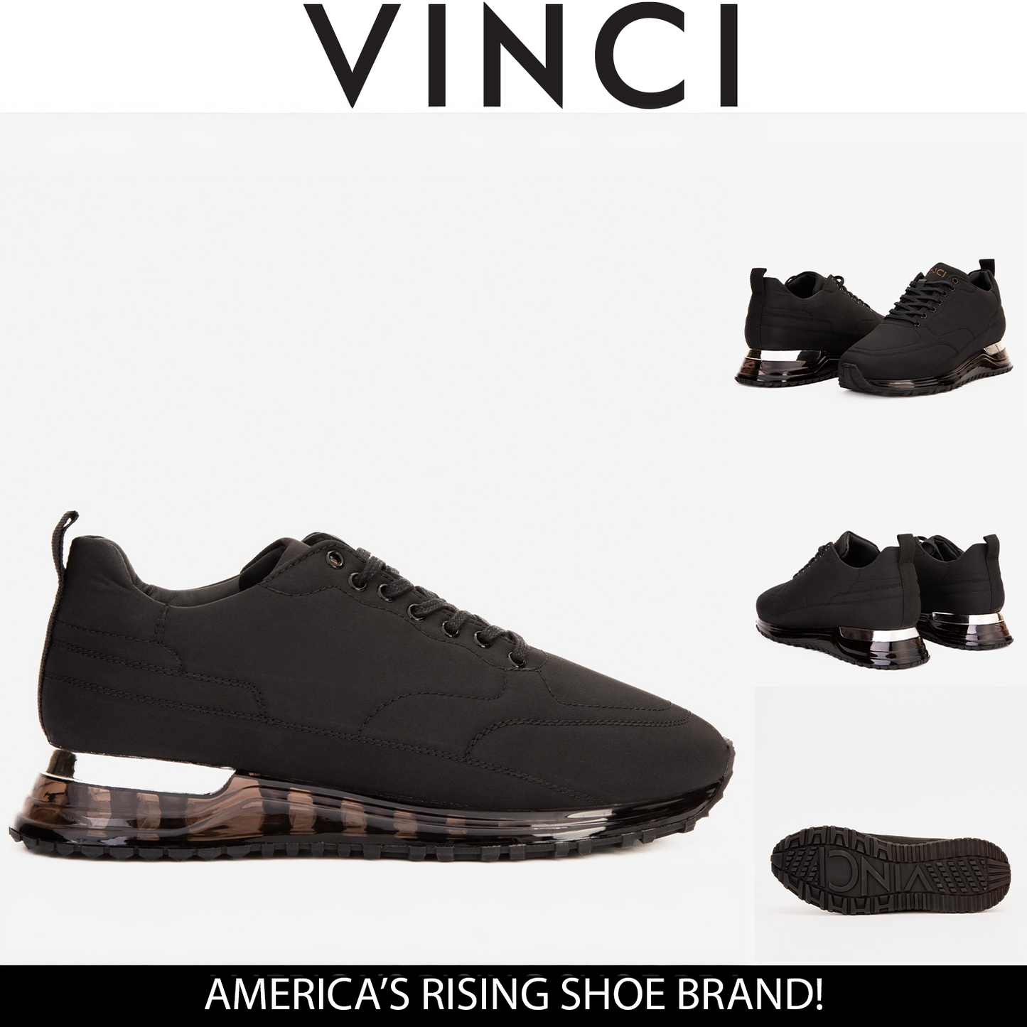 The Lexington Black Leather Men Sneaker